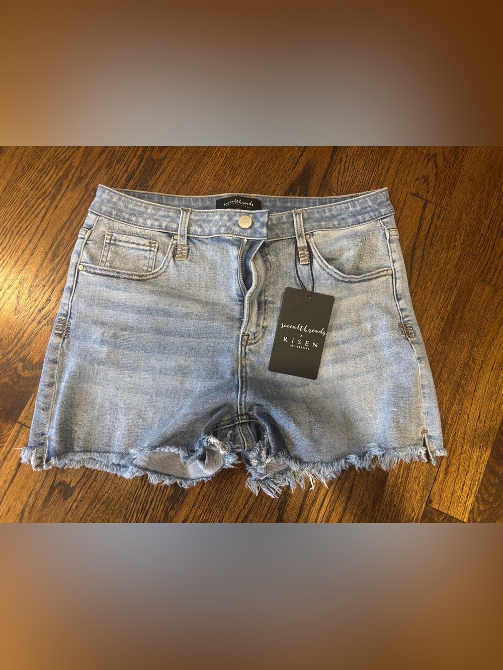Risen by Social Threads Light Blue Denim Jean Shorts